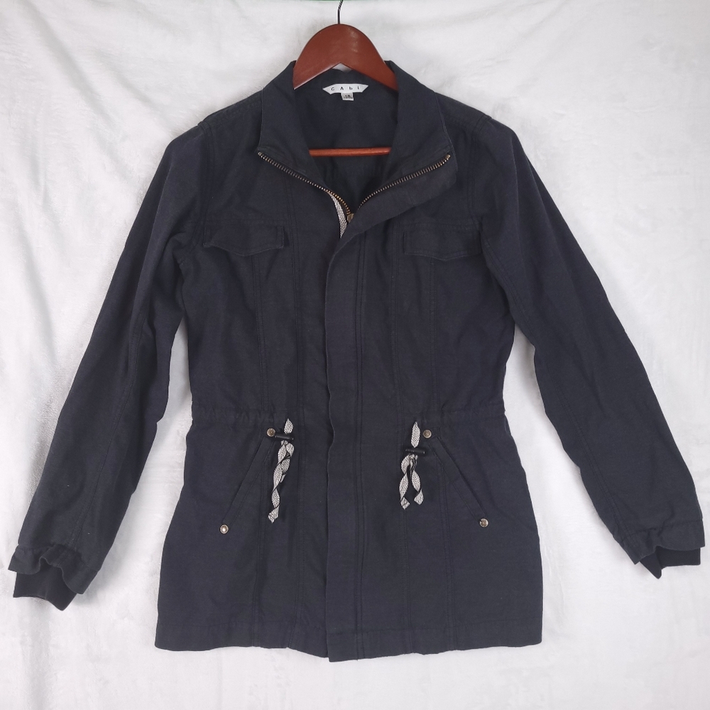 Cabi Jacket Gray Military Utility Weekend Anorak Cotton XS 209